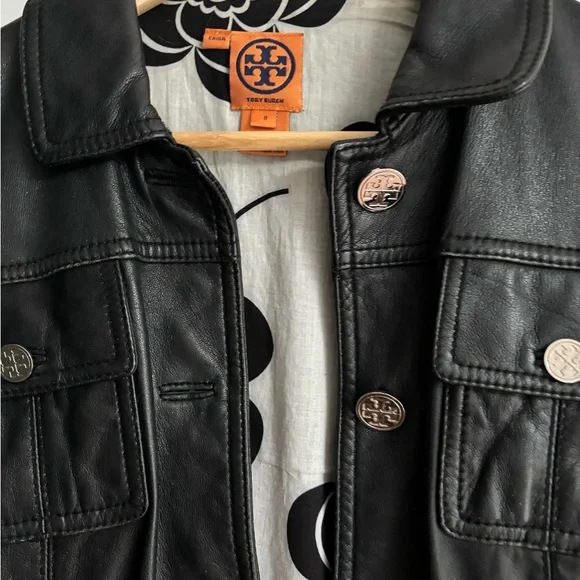 Tory Burch Black Leather Jacket